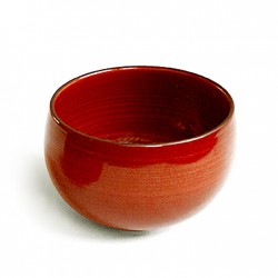 Grand bol rond rouge