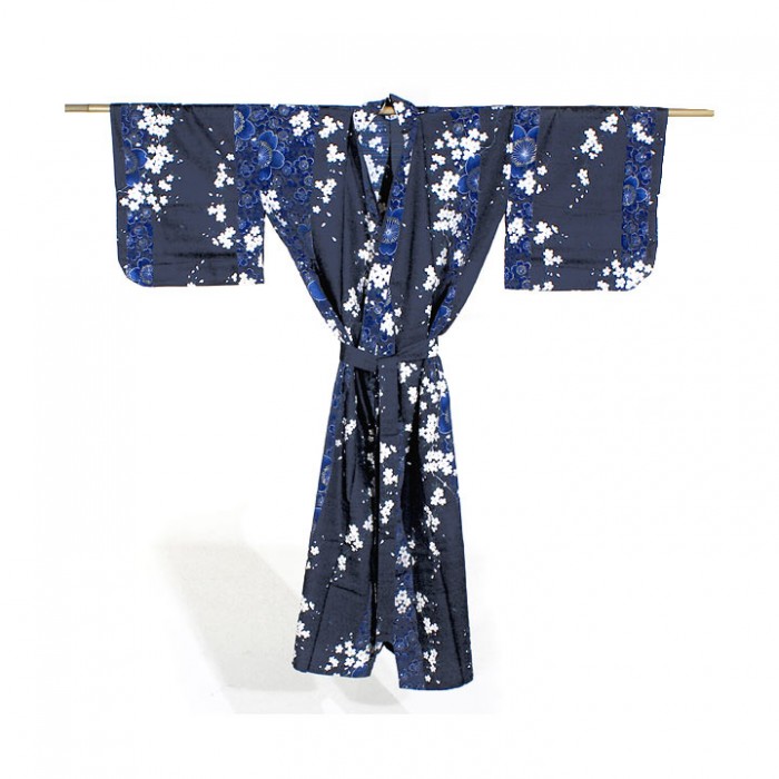 Yukata femme SAKURA bleu