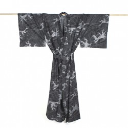 Yukata homme HOKUSAI noir