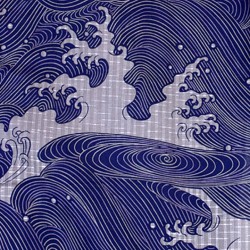 Yukata homme HOKUSAI bleu