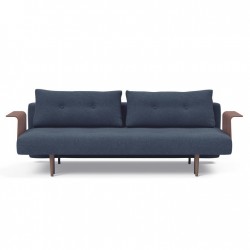 RECAST PLUS canapé-lit avec accoudoirs en bois, pieds chêne foncé