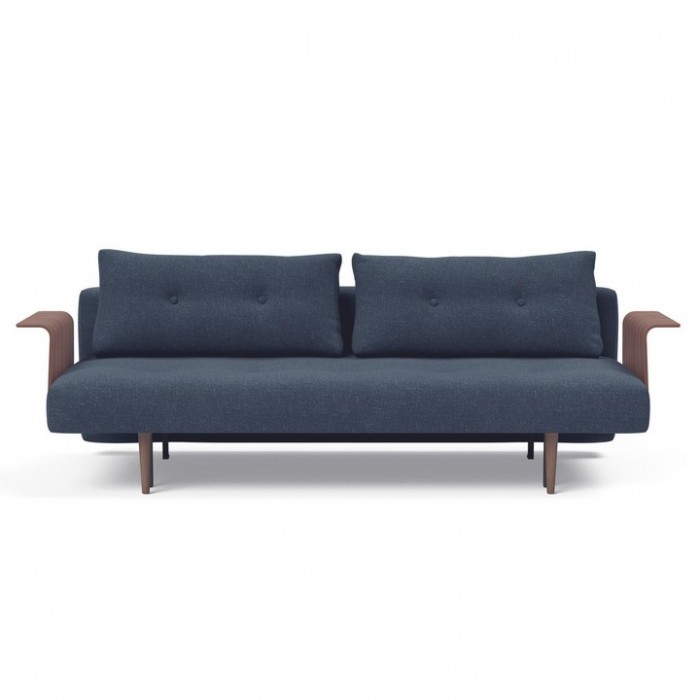 RECAST PLUS canapé-lit avec accoudoirs en bois, pieds chêne foncé