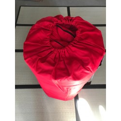 Futon dépannage rouge avec sac
