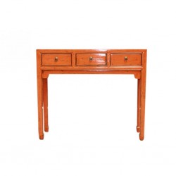 Console orange 3 tiroirs