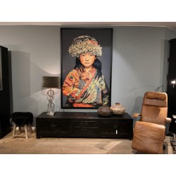 Buffet en vieux bois de pin