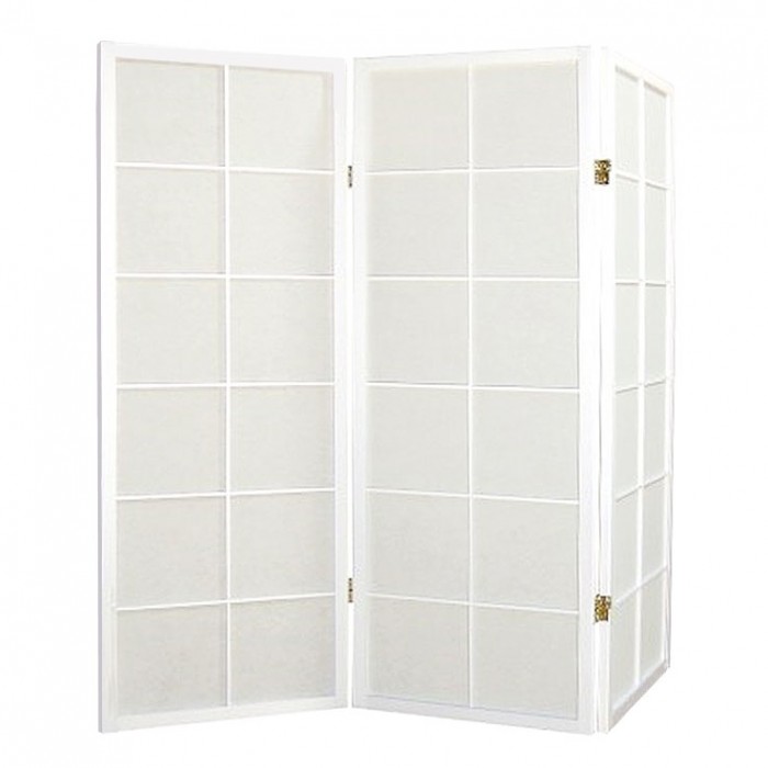 Paravent blanc 3 panneaux