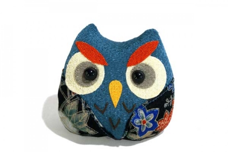 Hibou colore bleu