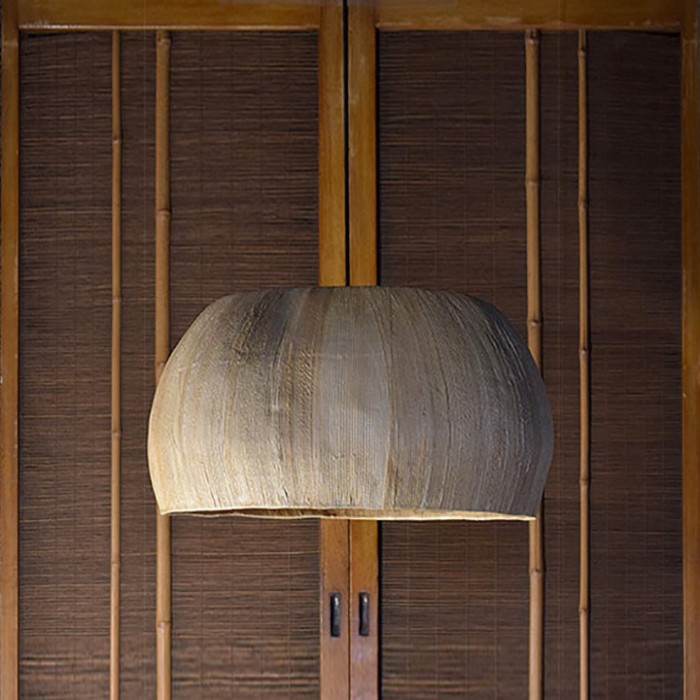 Lampe BASHOU GM en feuilles de bananier