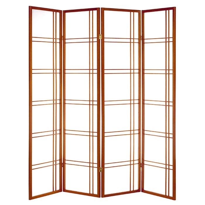 Paravent asymétrique acajou