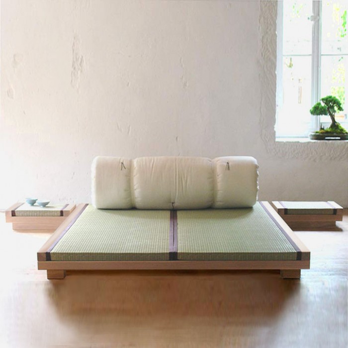 Lit HAIKU teinte merisier